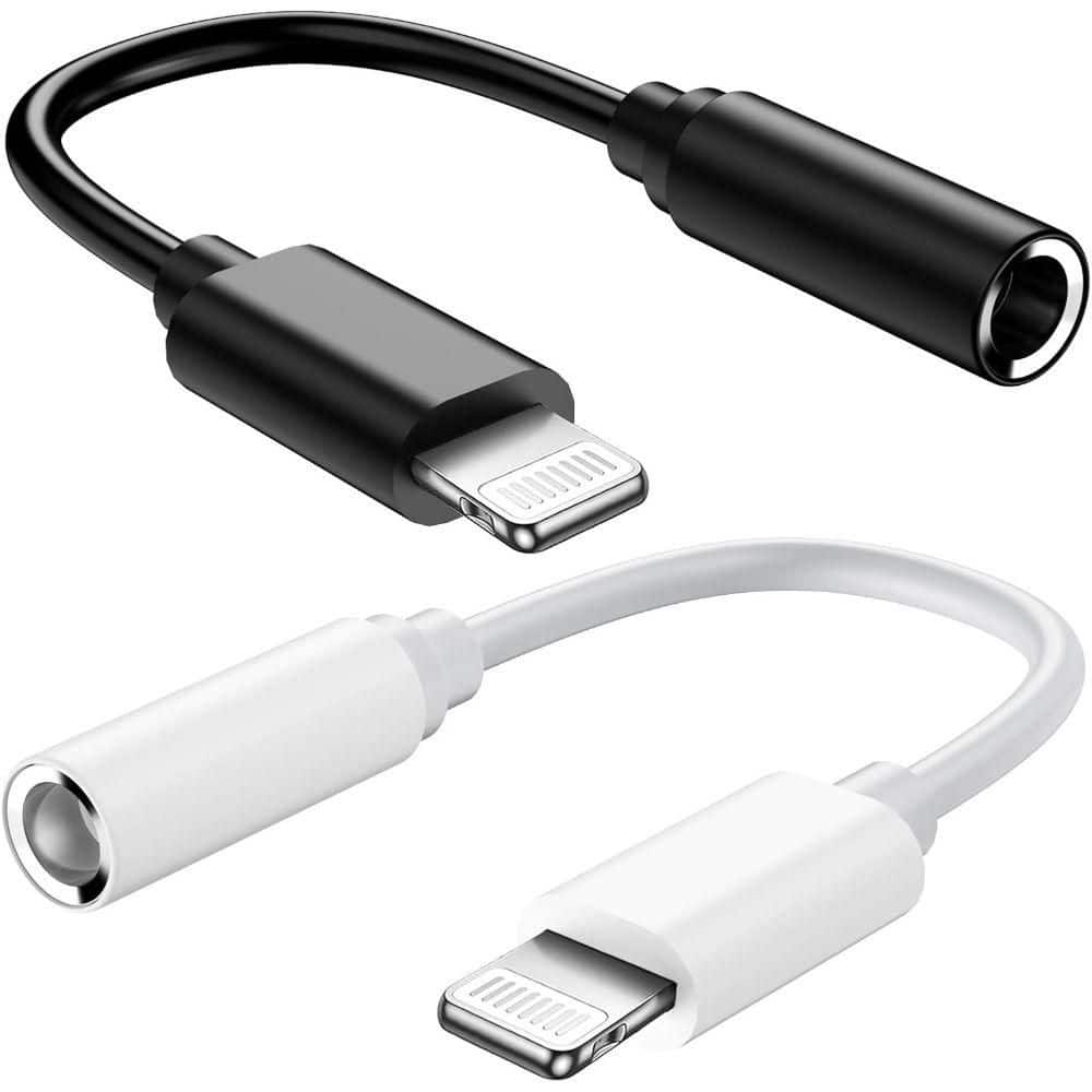 EKIEUDL 2 Pack Apple MFi Certified Lightning to 3.5 mm Headphone