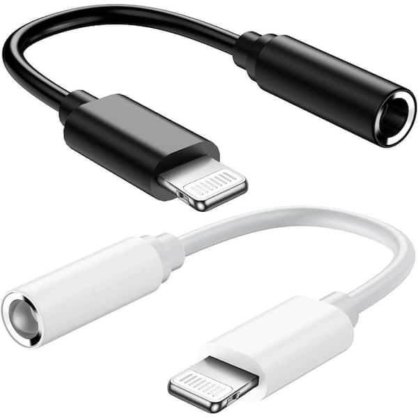 EKIEUDL 2 Pack Apple MFi Certified Lightning to 3.5 mm Headphone