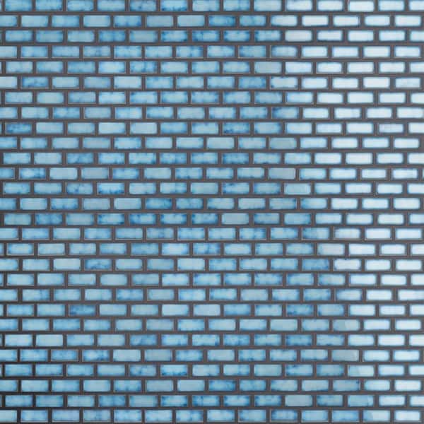 Hudson Subway Marine 12 in. x 12 in. Porcelain Floor and Wall Mosaic Tile (10.0 sq. ft. /Case)