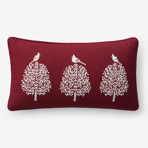 Legends Luxury Holiday Deer Ivory 20 in. L x 21 in. W Throw Pillow Cover