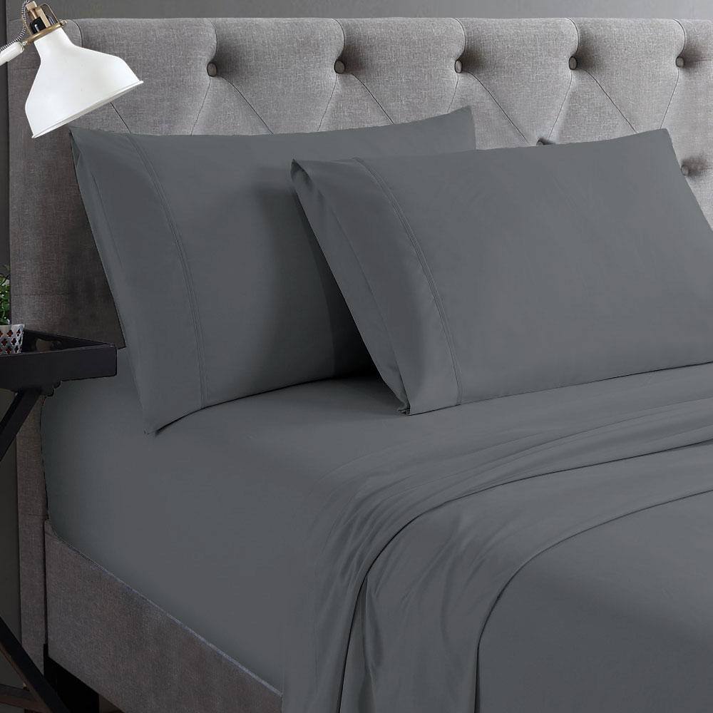 Gray Ultra Soft Polyester Standard Pillowcase Set