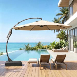 grand patio hanging umbrella 11FT Cantilever with Base Outdoor Large Round Alu Effortlessly adjust and secure the umbrellas angle with our user Decksplore 11 ft. Outdoor Patio