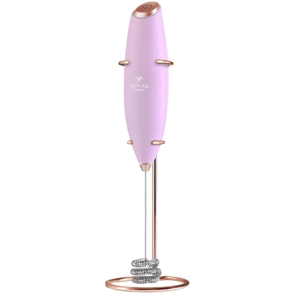 Zulay Kitchen Triple Whisk Handheld Milk Frother Wand for Coffee