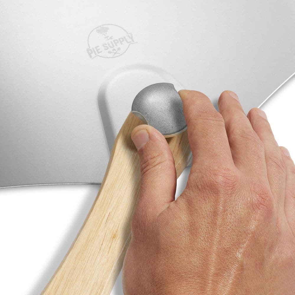 12 x 14 Inch Aluminum Pizza Peel with Foldable Oak Handle
