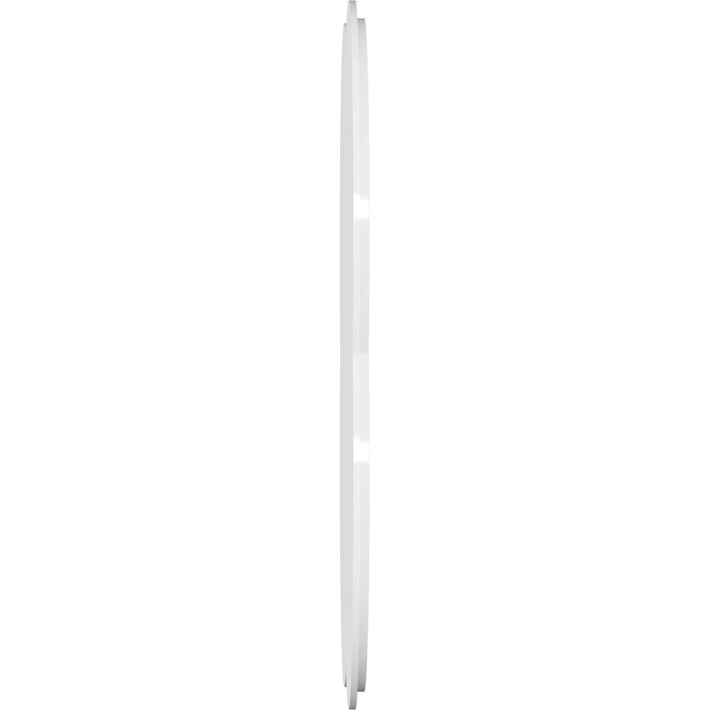 24" White PVC Contemporary Two-Piece Ceiling Medallion