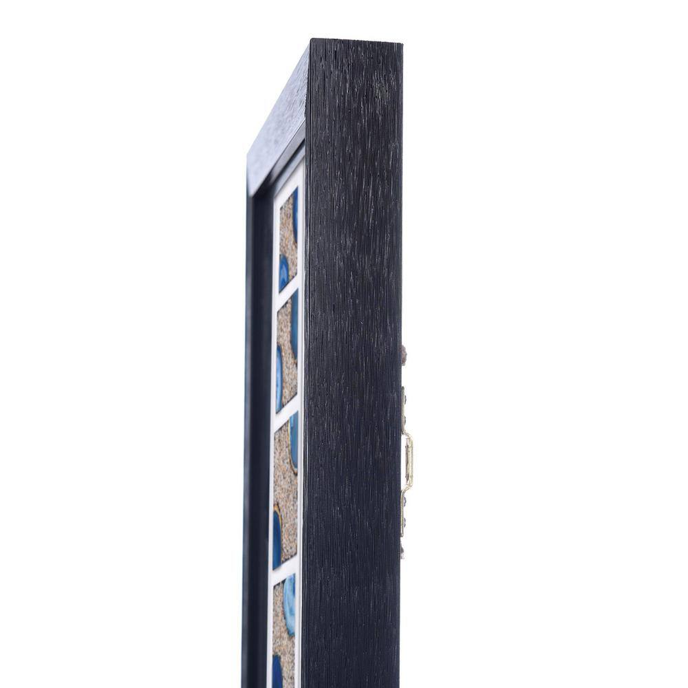 Agate Blue Shadow Box Wall Art with Black Frame