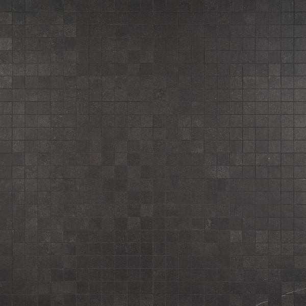 Hudson Black 11.72 in. x 11.72 in. Matte Porcelain Mosaic Tile (0.96 Sq. Ft./Each)