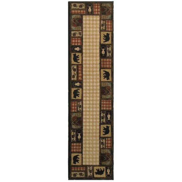Home Decorators Collection Mountain Top Beige 2 ft. x 8 ft. Cabin Runner Rug