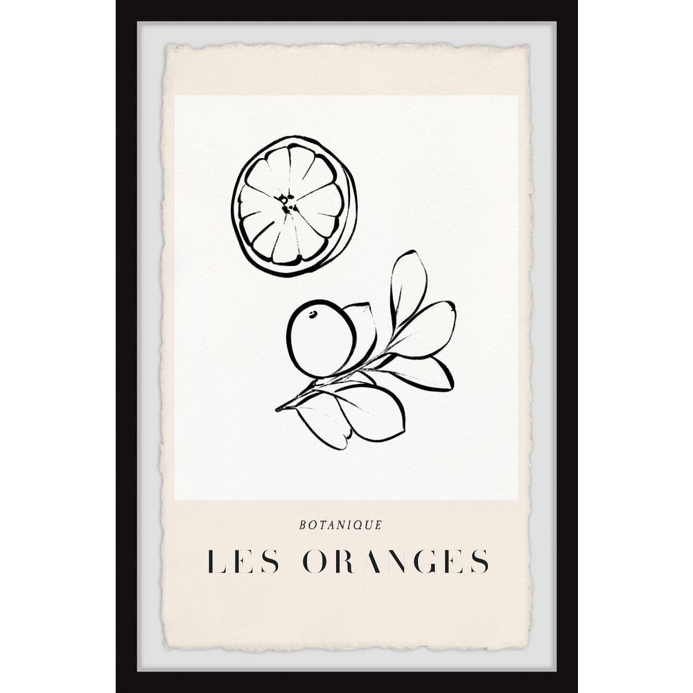 Les Oranges by Marmont Hill Framed Food Art Print 24 in. x 16 in.