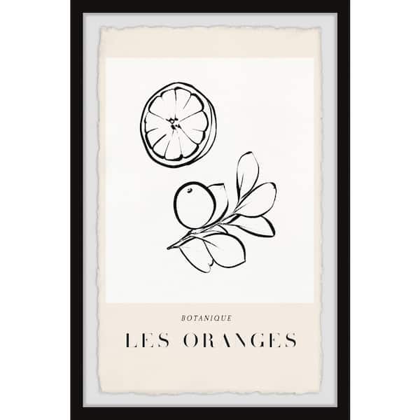 Unbranded "Les Oranges" by Marmont Hill Framed Food Art Print 24 in. x 16 in.
