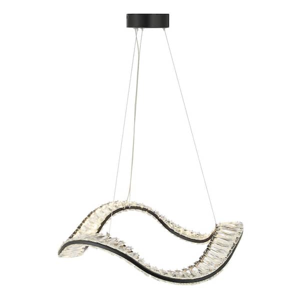 Minka Lavery 1-Light Integrated LED Matte Black Wave