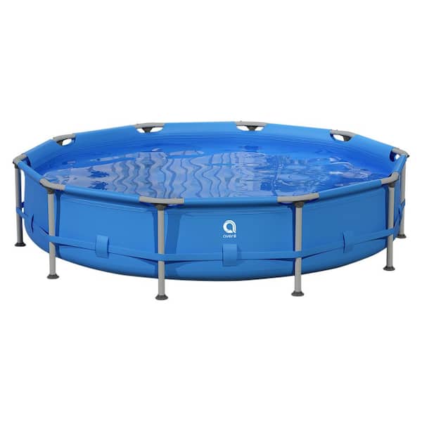 AVENLI 12 ft. Round 30 in. Outdoor Above Ground Swimming Metal Frame Pool