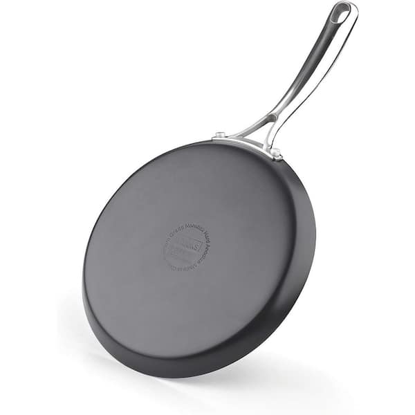 Cooks Standard 9.5 in. Black Hard Anodized Aluminum Nonstick Crepe Pan  02637 - The Home Depot