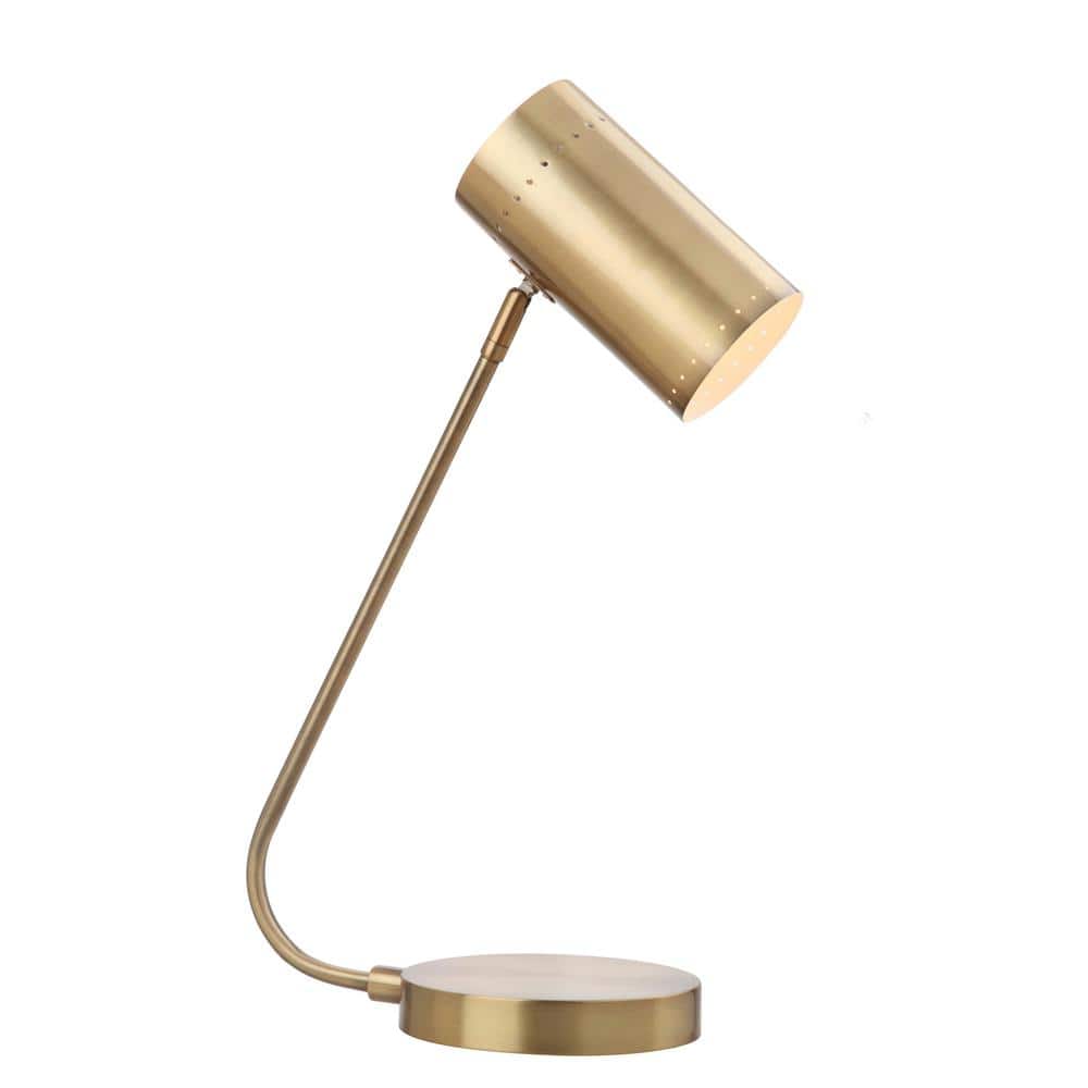 Adjustable Mid-Century 22.5" Crane Table Lamp in Black and Gold