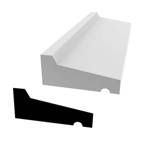 Ekena Millwork 2 in. x 5/8 in. x 96 in. Drip Cap Moulding, PVC (8-Pack)