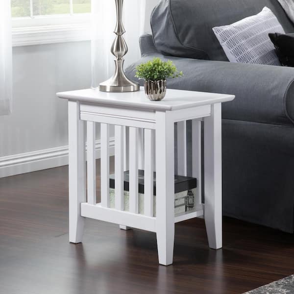 AFI Mission White Chair Side Table