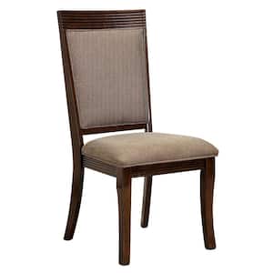 Woodmont Walnut and Brown Contemporary Style Side Chair