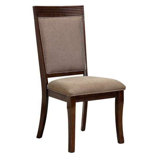 William's Home Furnishing Woodmont Walnut and Brown Contemporary Style Side Chair