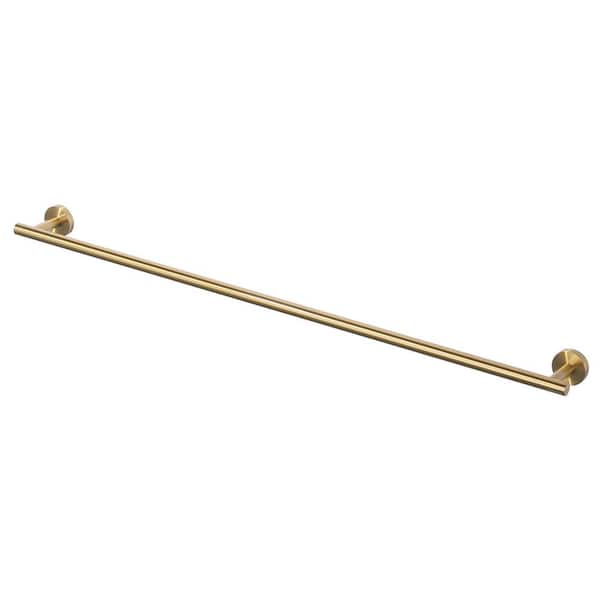 36 in. Stainless Steel Wall Mounted Single Towel Bar in Brushed Gold