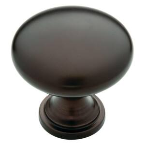 Classic Round 1-1/4 in. (32 mm) Dark Oil Rubbed Bronze Hollow Cabinet Knob (12-Pack)