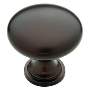 Classic Round 1-1/4 in. (32 mm) Dark Oil Rubbed Bronze Hollow Cabinet Knob (24-Pack)