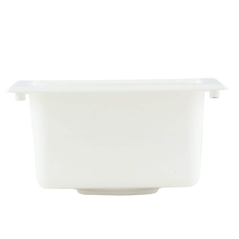Mustee 15-inch x 15-inch White Fiberglass Bar Sink