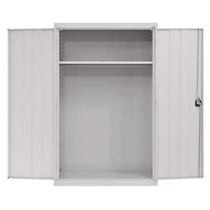 Elite Series ( 46 in. W x 72 in. H x 24 in. D ) Welded Steel Wardrobe Freestanding Cabinet in Dove Gray