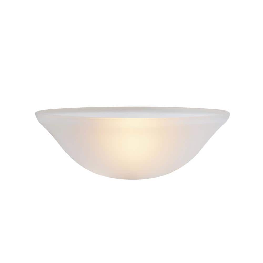 Frosted White Glass Bowl Shade for Lamps and Fixtures