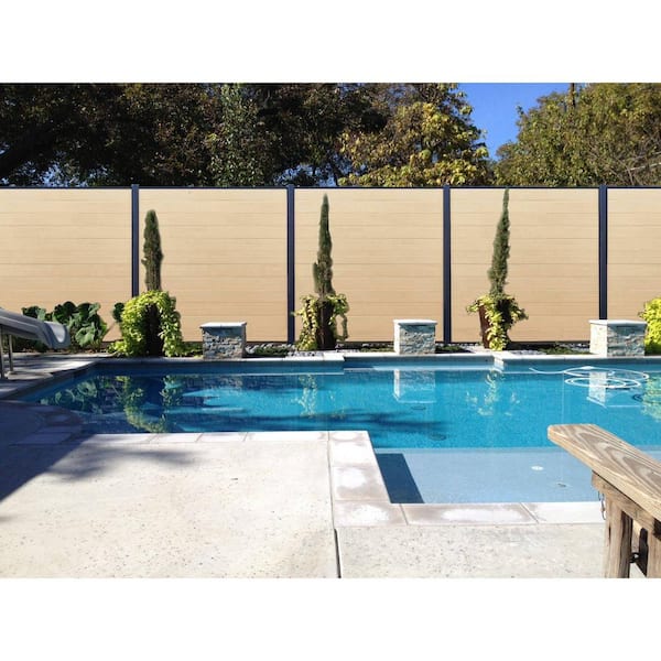 6 ft. x 6 ft. Sand 360 Cap Composite Horizontal Fence Panel