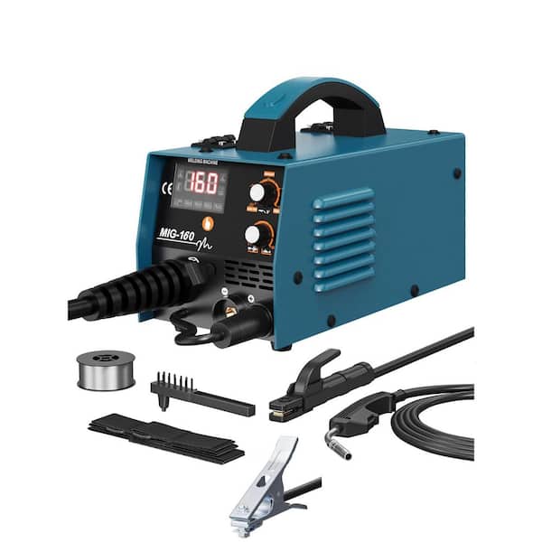 LITEKON 2200-15400W MIG Welder, 110 V 160A 4-in-1 Flux Core/Solid Wire/Lift TIG/Stick Welder, Gas/Gasless Welder Machine