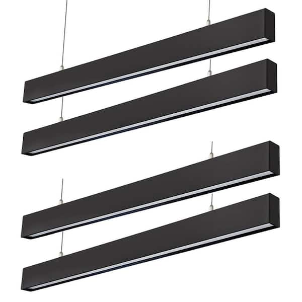 4ft. LED Linear Light 50-Watt 3000K/4000K/5000K Selectable, 0-10V Dimmable, Linkable Office Light, ETL Listed (4-Pack)