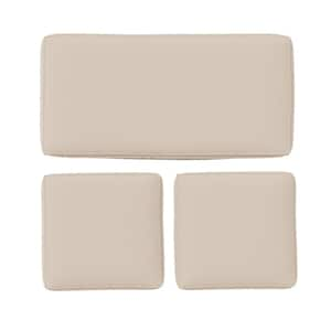 36 in. x 18 in. (3-Piece) Outdoor Patio Replacement Seat Cushions Fit for Loveseat Sofa Lounge Chair Furniture Sand