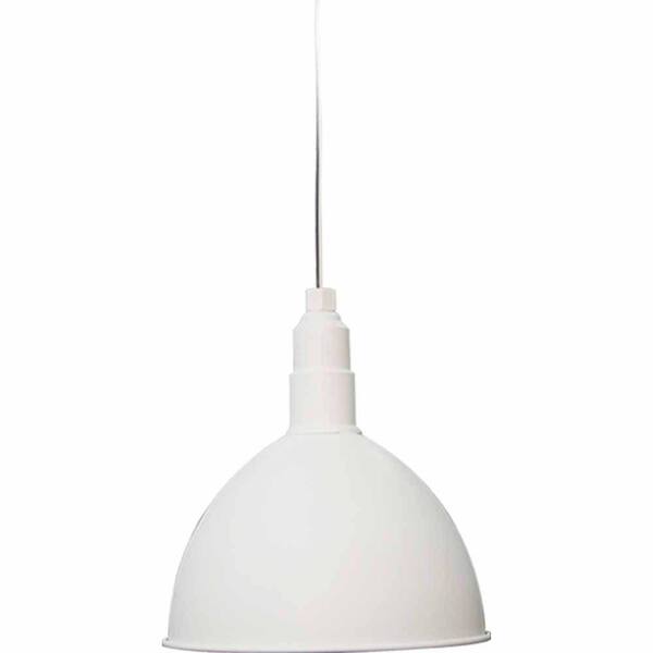 Filament Design Lenor 1-Light White Incandescent Ceiling Semi-Flush Mount Light