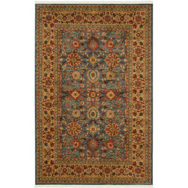 Unique Loom Edinburgh Monroe Blue 6' 0 x 9' 0 Area Rug