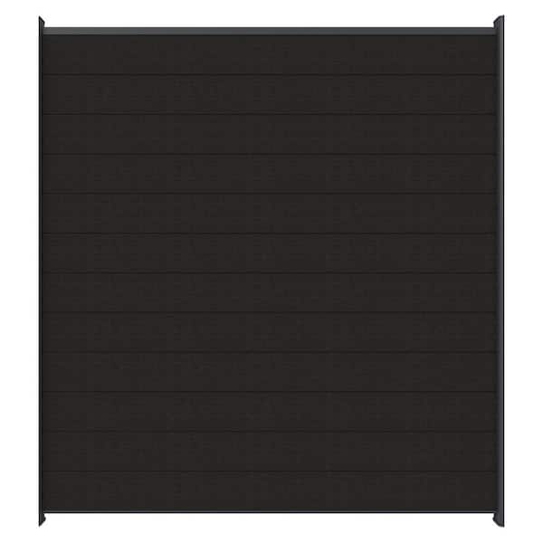 UltraEasy Flat Style Enclosures 6 ft. x 6 ft. Indian Ebony Composite Horizontal Fence Panel Kit with Gray Frame