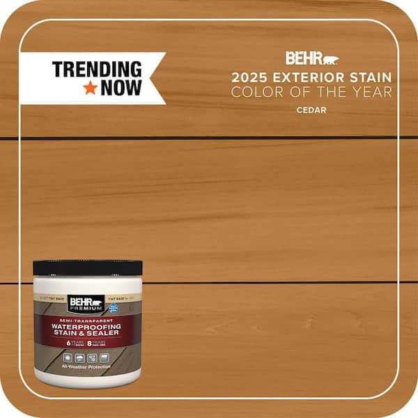 8 oz. #ST-146 Cedar Semi-Transparent Waterproofing Exterior Wood Stain and Sealer Sample