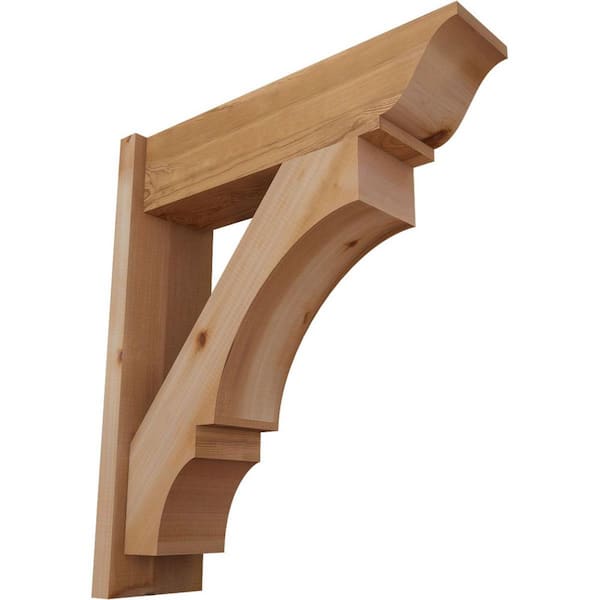 Ekena Millwork 8 in. x 30 in. x 26 in. Balboa Traditional Smooth Western Red Cedar Outlooker