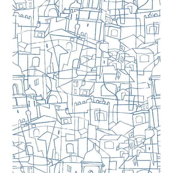 York Wallcoverings 34 sq. ft. Cubist Cityscape Premium Peel and Stick Wallpaper