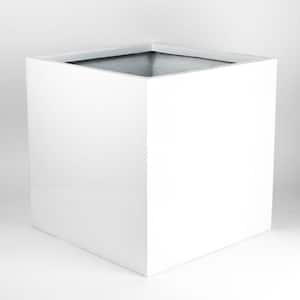 Cube 20 in. x 20 in. x 20 in. White Shiny Fiberglass Square