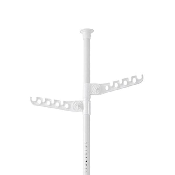 Amucolo White Adjustable Laundry Pole Clothes Drying Rack Coat Hanger DIY  Floor to Ceiling Tension Rod Storage Organizer YeaD-CYD0-C7J - The Home  Depot