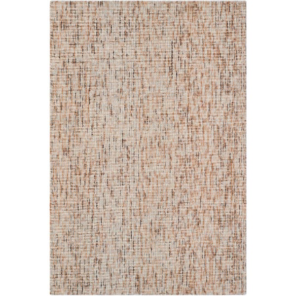 SAFAVIEH Abstract Beige/Rust 4 ft. x 6 ft. Solid Area Rug ABT468A-4 ...