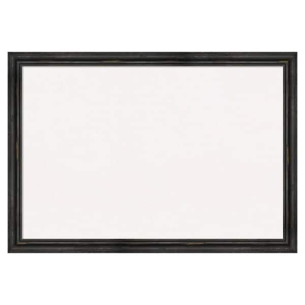 Amanti Art Rustic Pine Black Narrow White Corkboard 39 in. x 27 in ...