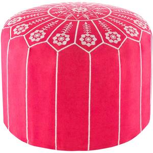 Arusi Bright Pink Accent Pouf