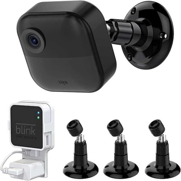 Adrinfly Outdoor Camera Mount, 360° Adjustable with Outlet Wall Mount (Black, 3Pack)