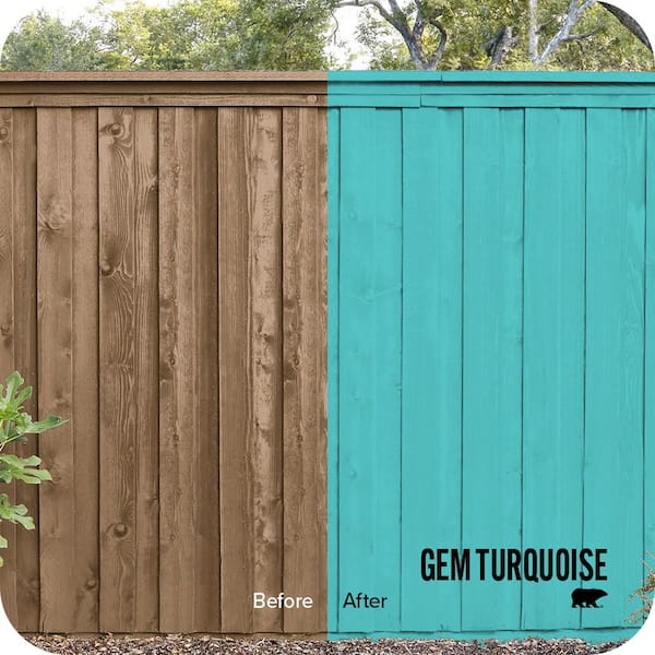 1 gal. #500B-4 Gem Turquoise Solid Color House and Fence Exterior Wood Stain