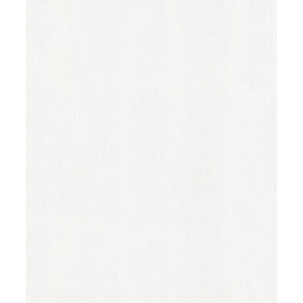 Plain Linen Texture Effect White Matte Finish Vinyl on Non-Woven Non-Pasted