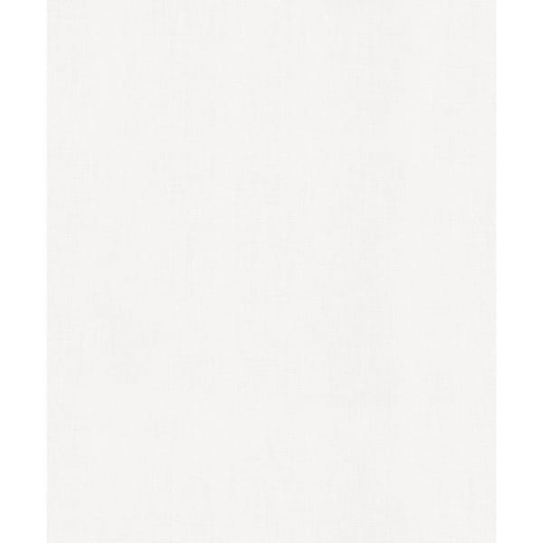 Unbranded Plain Linen Texture Effect White Matte Finish Vinyl on Non-Woven Non-Pasted Wallpaper Roll