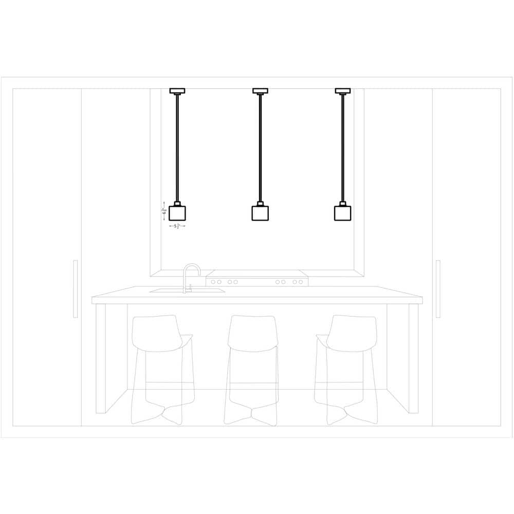 Mini Brushed Nickel LED Pendant Light with Etched Glass