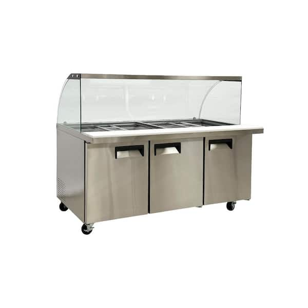 Elite Kitchen Supply 70.4 in. 20.6 cu. ft. Commercial Salad Bar ...