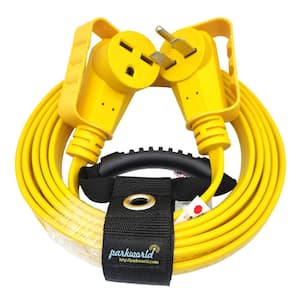 25 ft. 10/3 30 Amp 250-Volt Indoor/Outdoor NEMA 6-30 Flat Extension Cord with Handle (6-30P to 6-30R),Yellow